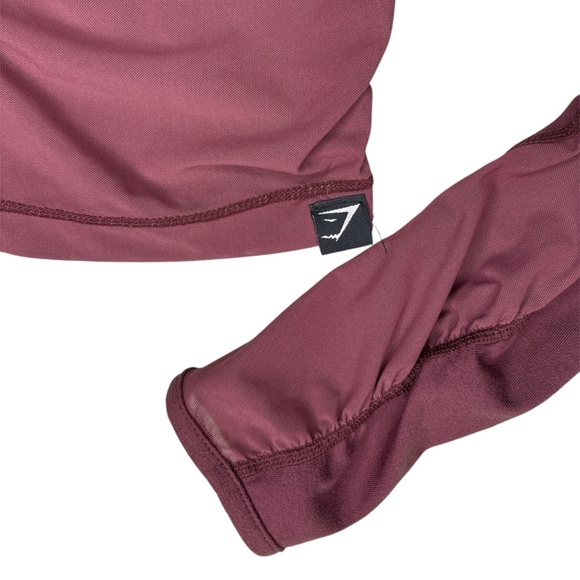 Gymshark Aura Ruched Mesh/Sheer Long Sleeve Crop Top - Picture 5 of 8